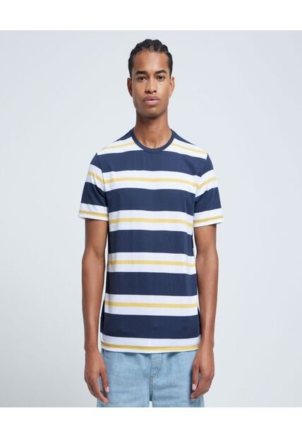 Camiseta Para Hombre Manga Corta Color Azul Medio Marca Ostu #60091176