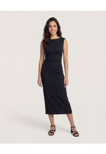 Vestido  Para Mujer M/Sisa Largo Color Negro Marca Ostu #40170375