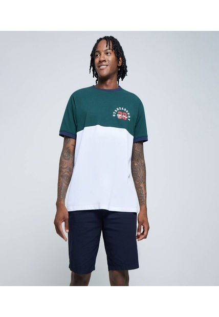 Camiseta Para Hombre Manga Corta Color Verde  Marca Ostu #60091318
