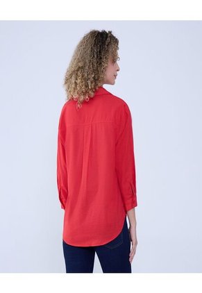 Camisa Para Mujer Manga 3/4 Color Rojo Marca Ostu #40010255
