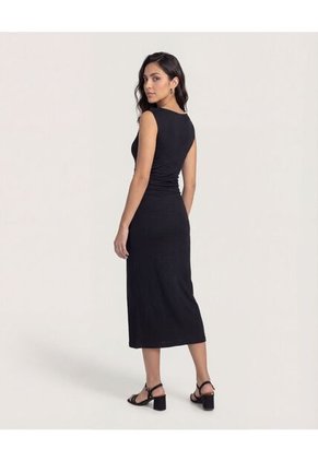 Vestido Para Mujer M/Sisa Largo Color Negro Marca Ostu #40170375