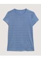 Camiseta  Para Mujer Manga Corta Cuello Redondo Color Azul Marca Ostu #40092801 de Ostu
