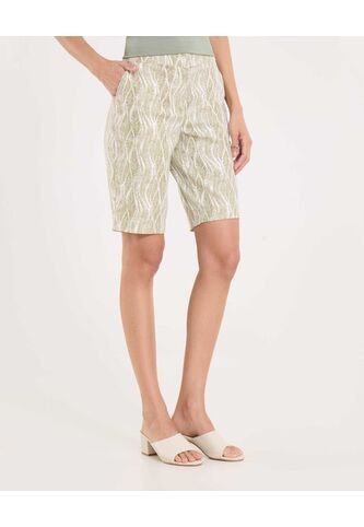 Bermuda Para Mujer Regular Corto Color Verde Marca Ostu #40100108 Ostu