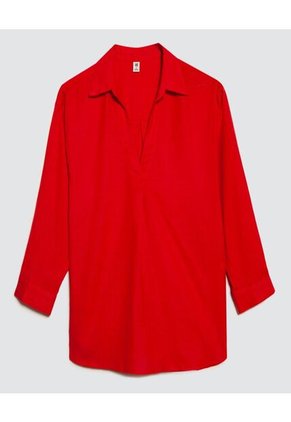 Camisa Para Mujer Manga 3/4 Color Rojo Marca Ostu #40010255