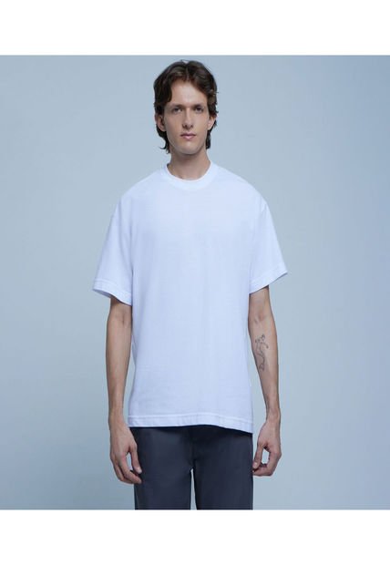 Camiseta Para Hombre Manga Corta Color Blanco Marca Ostu #60091217