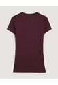 Camiseta  Para Mujer Manga Corta Cuello V Color Vino Marca Ostu #40092806 de Ostu