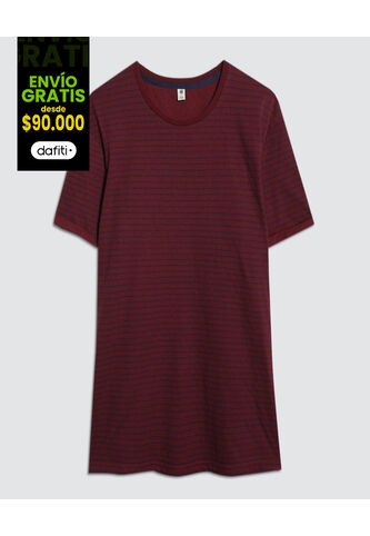 Camiseta Para Hombre Manga Corta Color Vino Marca Ostu #60091264 Ostu