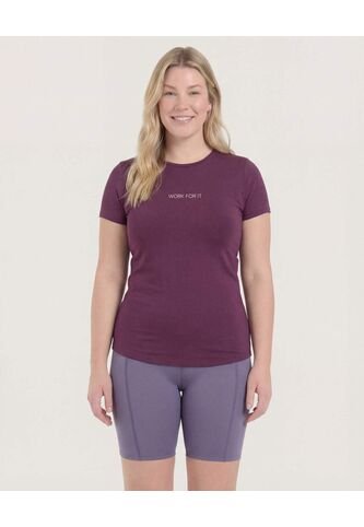 Camiseta  Para Mujer Manga Corta Cuello Redondo Color Vino Marca Ostu #40092813 Ostu