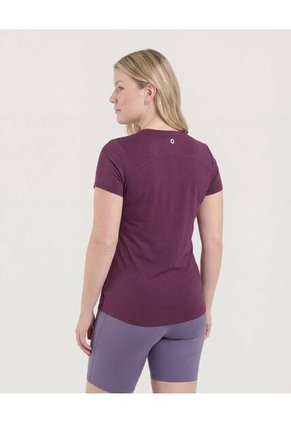 Camiseta  Para Mujer Manga Corta Cuello Redondo Color Vino Marca Ostu #40092813