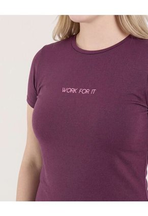 Camiseta  Para Mujer Manga Corta Cuello Redondo Color Vino Marca Ostu #40092813