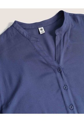 Blusa  Para Mujer Manga 3/4 Color Azul Marca Ostu #40121229