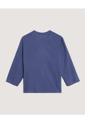 Blusa  Para Mujer Manga 3/4 Color Azul Marca Ostu #40121229