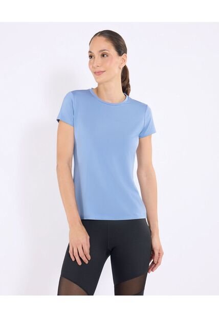 Camiseta  Para Mujer Manga Corta Cuello Redondo Color Azul Marca Ostu #40092798
