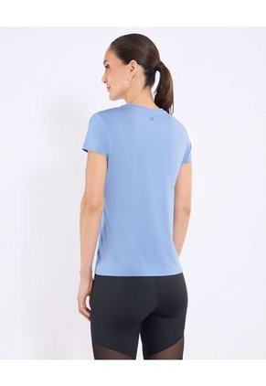 Camiseta  Para Mujer Manga Corta Cuello Redondo Color Azul Marca Ostu #40092798