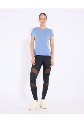 Camiseta  Para Mujer Manga Corta Cuello Redondo Color Azul Marca Ostu #40092798