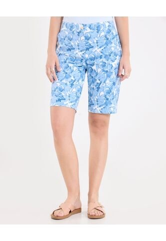 Bermuda  Para Mujer Regular Corto Color Azul Marca Ostu #40100111 Ostu