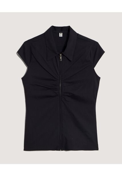 Blusa  Para Mujer Manga Corta Color Negro Marca Ostu #40121252