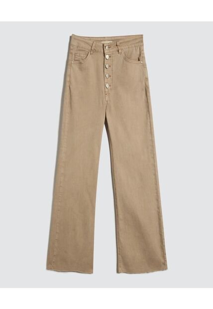 Jean Para Mujer Crop Flare Color Beige Marca Ostu #40160467