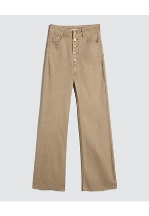 Jean Para Mujer Crop Flare Color Beige Marca Ostu #40160467