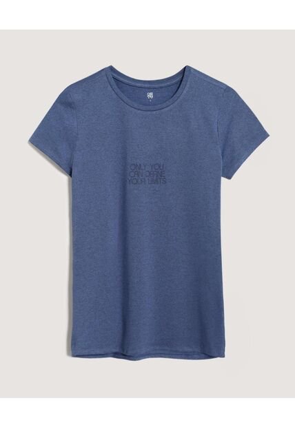 Camiseta  Para Mujer Manga Corta Cuello Redondo Color Azul Marca Ostu #40092814