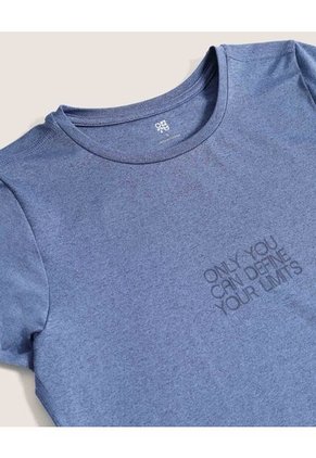 Camiseta  Para Mujer Manga Corta Cuello Redondo Color Azul Marca Ostu #40092814