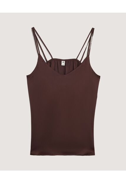 Blusa  Para Mujer Manga Sisa Color Café Marca Ostu #40121299