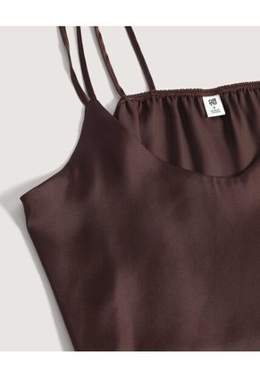 Blusa  Para Mujer Manga Sisa Color Café Marca Ostu #40121299