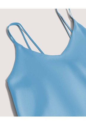 Blusa  Para Mujer Manga Sisa Color Azul Marca Ostu #40121299