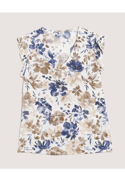 Blusa  Para Mujer Manga Corta Color Café Marca Ostu #40121282