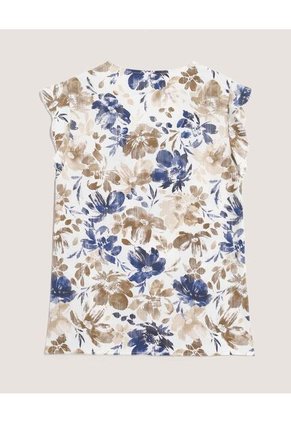 Blusa Para Mujer Manga Corta Color Café Marca Ostu #40121282