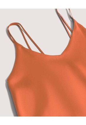 Blusa  Para Mujer Manga Sisa Color Naranja Marca Ostu #40121299