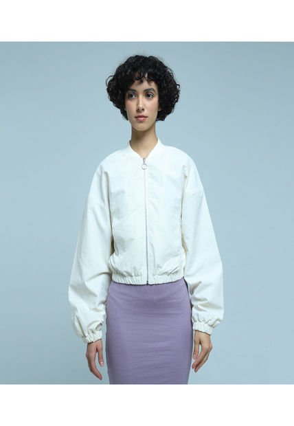 Chaqueta Para Mujer Bomber Color Blanco Marca Ostu #40080203