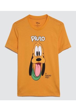 Camiseta Para Niño Manga Corta Color Amarillo  Marca Ostu #80090219