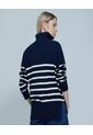 Saco Para Mujer Cuello Alto O Cuello Tortuga Color Azul  Marca Ostu #40330081 de Ostu