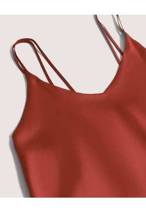 Blusa  Para Mujer Manga Sisa Color Terracota Marca Ostu #40121299