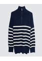 Saco Para Mujer Cuello Alto O Cuello Tortuga Color Azul  Marca Ostu #40330081 de Ostu