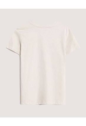 Camiseta Para Mujer Manga Corta Cuello Redondo Color Beige Marca Ostu #40092847