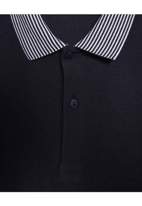 Polo Para Hombre Cuello Tejido Sin Bolsillo Color Azul  Marca Ostu #60110721