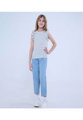 Camiseta Para Niña Manga Sisa Color Azul  Marca Ostu #90090250