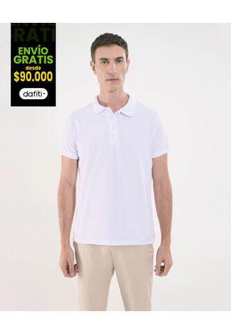 Polo Para Hombre Cuello Tejido Sin Bolsillo Color Blanco Marca Ostu #60110580 Ostu