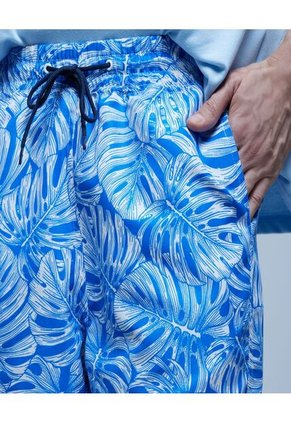 Ropa De Playa Para Hombre Pantaloneta De Baño Corta Color Azul Marca Ostu #60270030