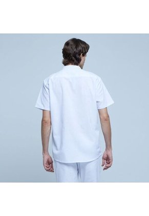 Camisa Para Hombre Manga Corta Con Bolsillo Color Blanco Marca Ostu #60010616