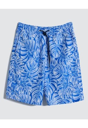 Ropa De Playa Para Hombre Pantaloneta De Baño Corta Color Azul Marca Ostu #60270030