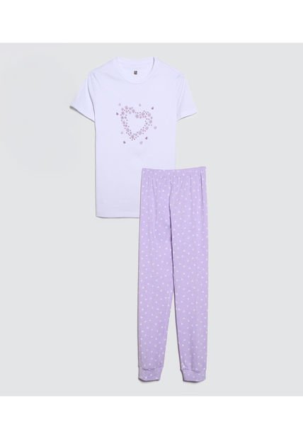Pijama Para Niña M/C P/L Color Blanco Marca Ostu #90040064