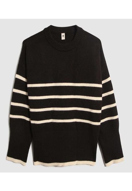 Saco Para Mujer Cuello Redondo Color Negro Marca Ostu #40330088