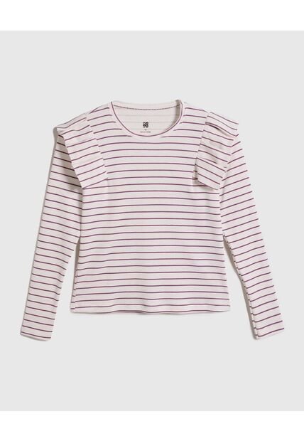 Camiseta Para Niña Manga Larga Color Morado Marca Ostu #90090218