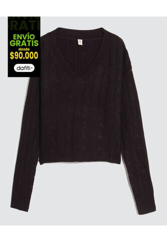 Saco Para Mujer Cuello V Color Negro Marca Ostu #40330086 Ostu