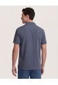 Camisa  Para Hombre Manga Corta Sin Bolsillo Cuello C Color Azul Marca Ostu #60010907 de Ostu