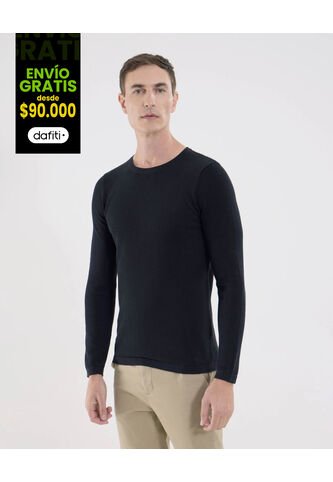 Saco Para Hombre Cuello Redondo Color Negro Marca Ostu #60330033 Ostu