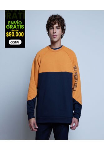 Buzo Para Hombre Cuello Redondo Color Naranja Marca Ostu #60060351 Ostu